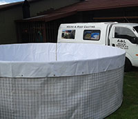 pool water storage round mesh type tank rental
